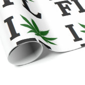 Weed Leaf Kerstflorida xmas hanukkah Cadeaupapier (Rol Hoek)