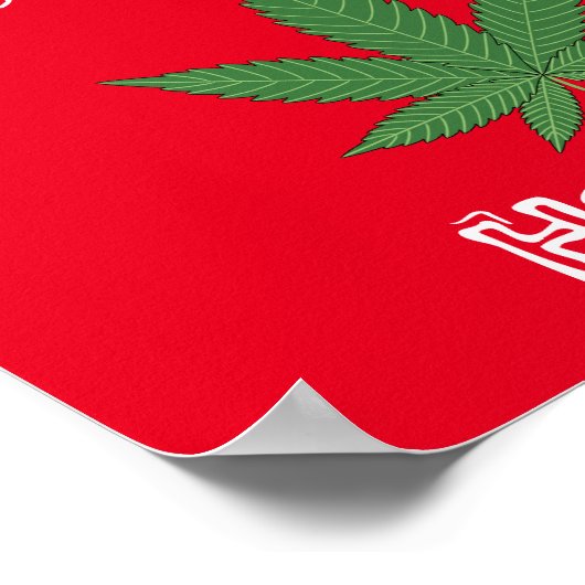 Weed Leaf KerstHappy Holidaze Poster (Hoek)