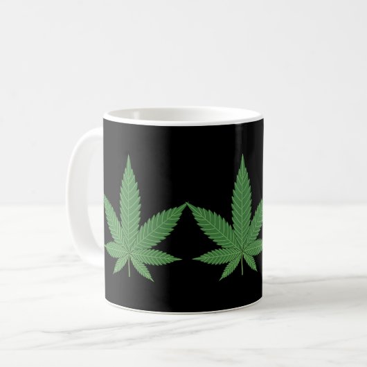 Weed Leaf Koffiemok (Voorkant links)