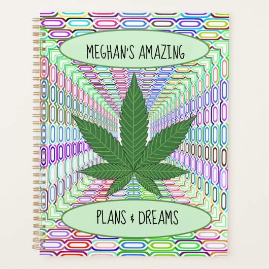 Weed Leaf Munchies Personalized Planner (Voorkant)