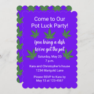 Weed Leaf Pot Luck - Persoonlijke uitnodiging