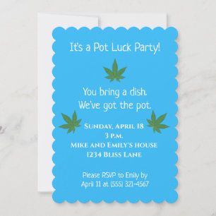 Weed Leaf Pot Luck - Persoonlijke uitnodiging