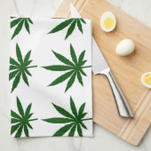 Weed Leaf Theedoek (Quarter Fold)