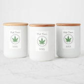Weed Leaf Tree Trim - Aangepaste streep Voedselcontainer Etiket (Flessen)