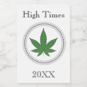 Weed Leaf Tree Trim - Aangepaste streep Voedselcontainer Etiket (Enkel label)