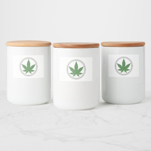 Weed Leaf Tree Trim - Etiket voor gepersonaliseerd (Flessen)