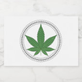 Weed Leaf Tree Trim - Etiket voor gepersonaliseerd (Enkel label)