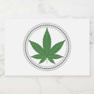 Weed Leaf Tree Trim - Etiket voor gepersonaliseerd