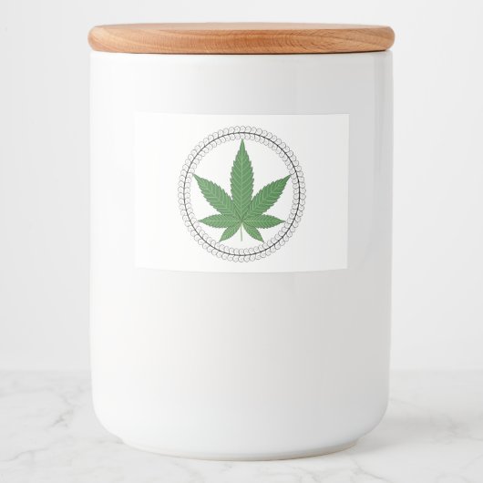 Weed Leaf Tree Trim - Etiket voor gepersonaliseerd (Voorkant)