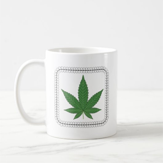 Weed Leaf Tree Trim Koffiemok (Links)