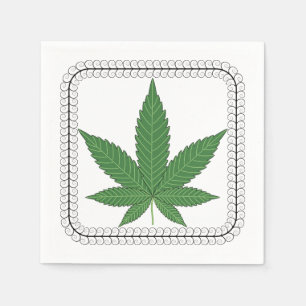 Weed Leaf Tree Trim Servetten