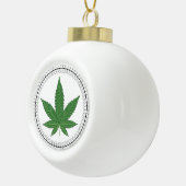 Weed Leaf Tree Trim, speciaal aangepast Keramische Bal Ornament (Rechts)