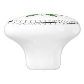 Weed Leaf Tree Trim, speciaal aangepast Keramische Knop (Zijkant)