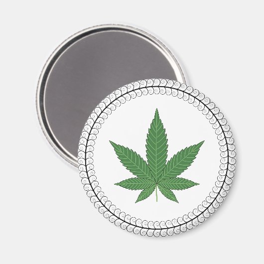 Weed Leaf Tree Trim, speciaal aangepast Magneet (Voorkant / Achterkant)