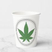 Weed Leaf Tree Trim, speciaal aangepast Papieren Bekers (Achterkant)
