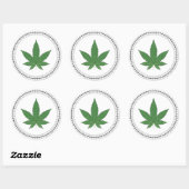Weed Leaf Tree Trim, speciaal aangepast Ronde Sticker (Vel)