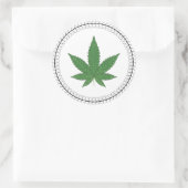 Weed Leaf Tree Trim, speciaal aangepast Ronde Sticker (Tas)
