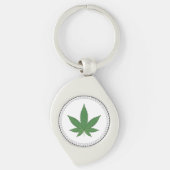 Weed Leaf Tree Trim, speciaal aangepast Sleutelhanger (Voorkant)