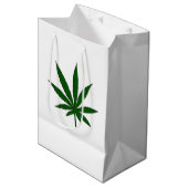 Weed Leaf White Bag Medium Cadeauzakje