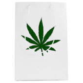 Weed Leaf White Bag Medium Cadeauzakje