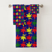 Weed Leaves Designer, gekleurd Bad Handdoek (Insitu)