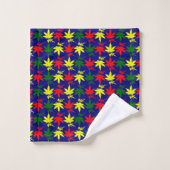 Weed Leaves Designer, gekleurd Bad Handdoek (Wasdoekje)