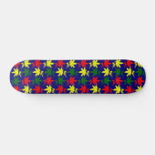 Weed Leaves Drupt Blue Persoonlijk Skateboard (Horizontaal)