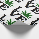 Weed Love Leaf Kerstxmas hanukkah Cadeaupapier (Hoek)