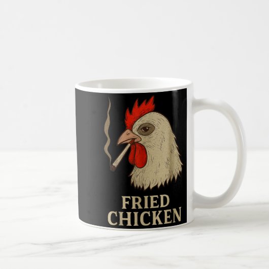 Weed Meme Funny Fried Chicken Smoking  Koffiemok (Rechts)