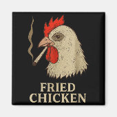 Weed Meme Funny Fried Chicken Smoking  Magneet (Voorkant)
