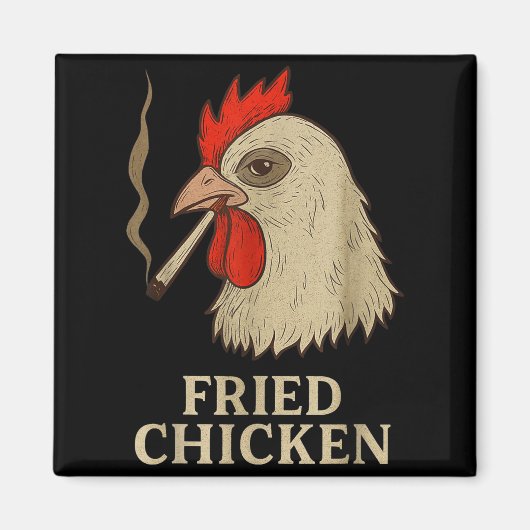 Weed Meme Funny Fried Chicken Smoking  Magneet (Voorkant)