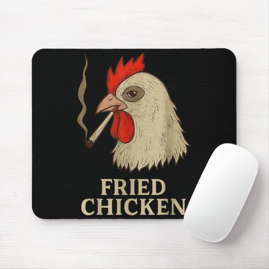 Weed Meme Funny Fried Chicken Smoking Muismat (Met muis)