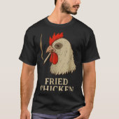 Weed Meme Funny Fried Chicken Smoking  T-shirt (Voorkant)