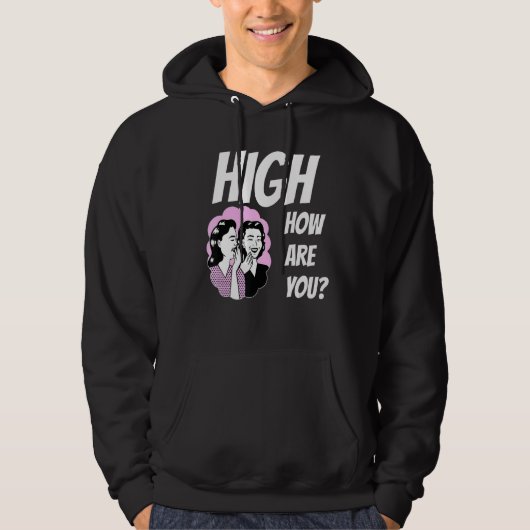 Weed Meme High Hoe ben je? Hoodie (Voorkant)