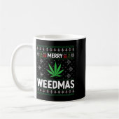 Weed Merry Weedmas Xmas Smoking  Koffiemok (Links)