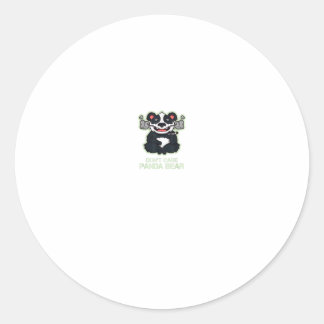 Weed Panda-Beer maakt niet uit hoe schattig Cannab Ronde Sticker