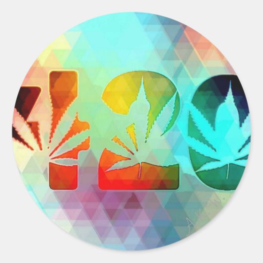 WEED RONDE STICKER (Voorkant)