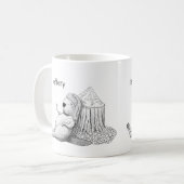 Weed Smoking Relaxy Beaver Funny Custom Name  Koffiemok (Voorkant links)