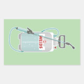 weed spray garden maintenance rechthoekige sticker (Voorkant)