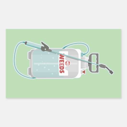 weed spray garden maintenance rechthoekige sticker (Voorkant)