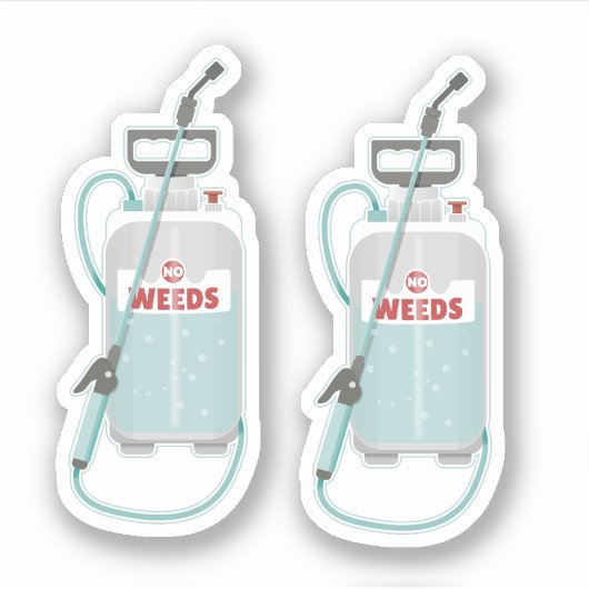 weed spray garden maintenance sticker (Voorkant)