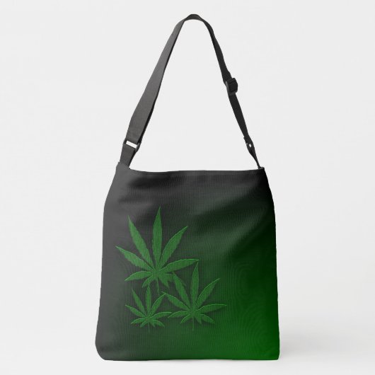 Weed Triple Leaf Crossbody Tas (Achterkant)