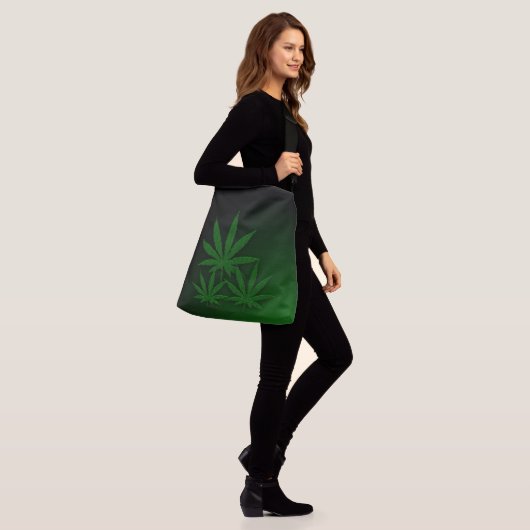 Weed Triple Leaf Crossbody Tas (Op model)