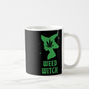 Weed Witch Funny Spooky Vibes Halloween Kostuum Koffiemok