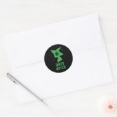 Weed Witch Funny Spooky Vibes Halloween Kostuum Ronde Sticker (Envelop)