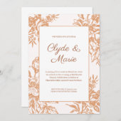Weedding Fall Invitation Nude  Kaart (Voorkant / Achterkant)