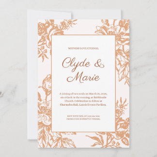 Weedding Fall Invitation Nude  Kaart