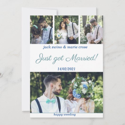 Weeding Invitation, 5 x 7 inch, Matte, Stan Simple Kaart (Voorkant)