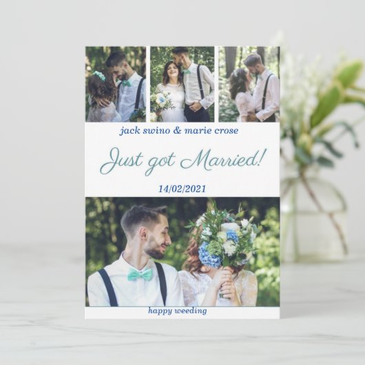 Weeding Invitation, 5 x 7 inch, Matte, Stan Simple Kaart (Staand voorkant)