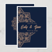 Weeding invitation mandala kaart (Voorkant / Achterkant)